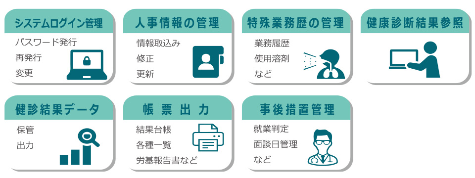 主な機能一覧